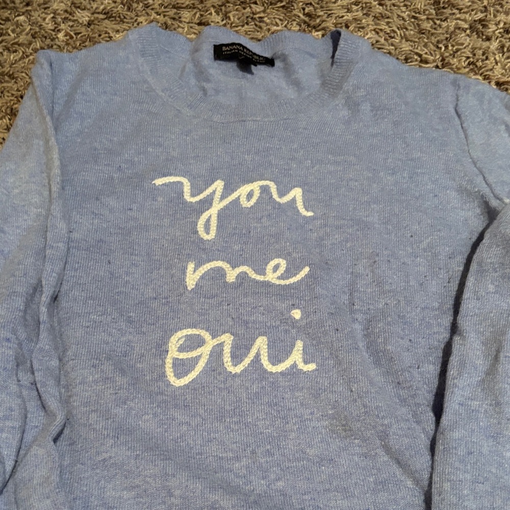 Banana Republic Light Blue Merino Sweater